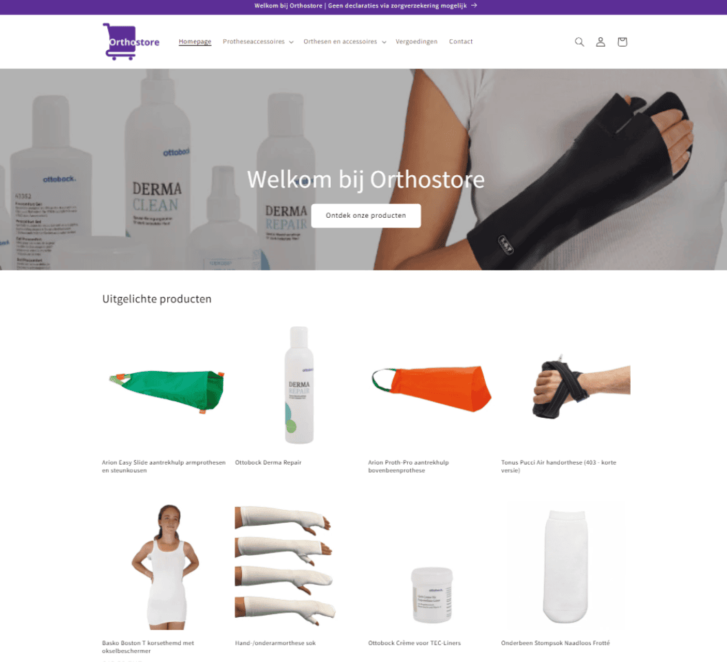 Orthostore webshop